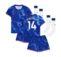 Chelsea Joao Felix #14 Koszulka Podstawowa dzieci 2024-25 Krótki Rękaw (+ krótkie spodenki)
